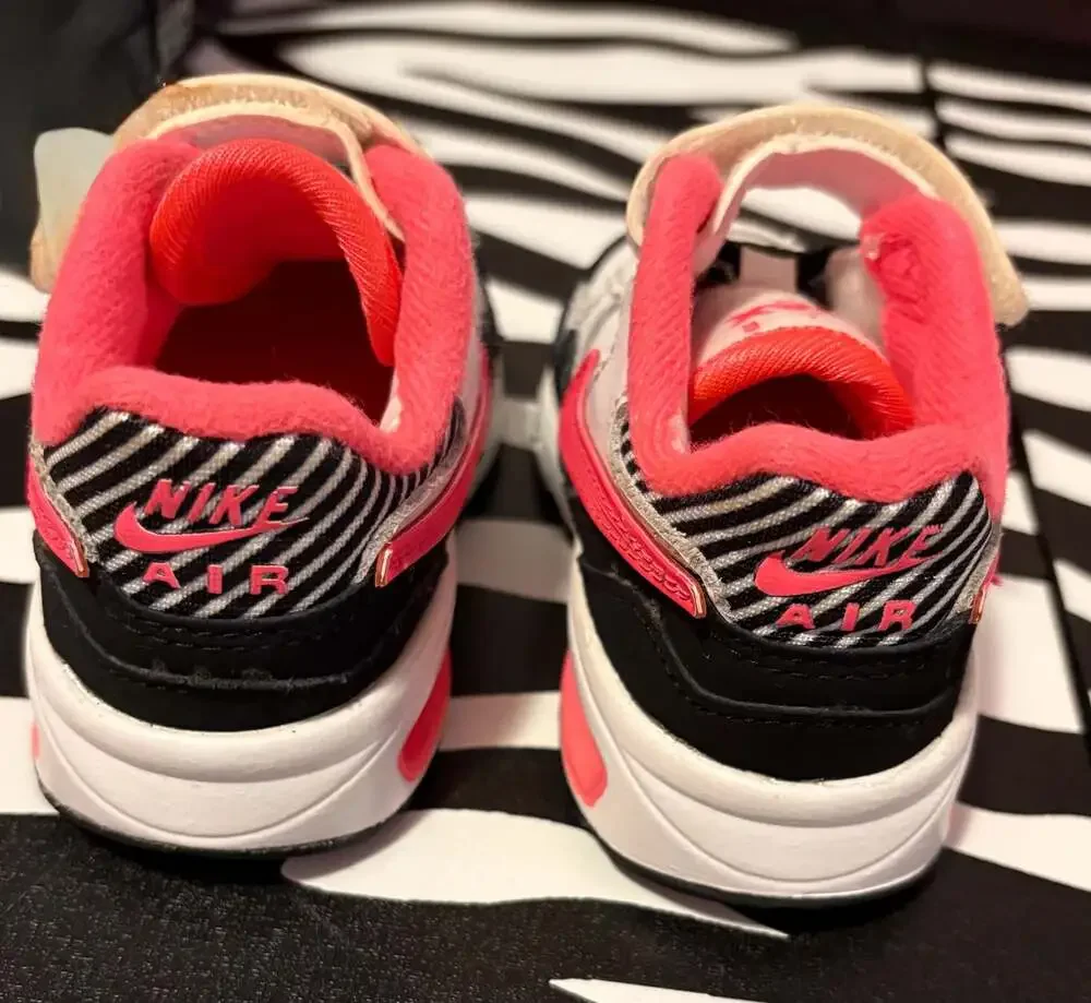 Nike Air Max ST TDV Toddler Shoes Size 4c White Hyper Punch Black